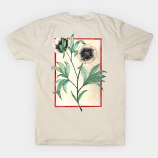 Yellow flowers in japanese pattern T-Shirt